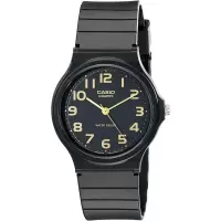 卡西欧CASIO 男士黑色表盘 石英手表带黑色树脂表带 商务休闲 时尚百搭 运动防水男士腕表男式MQ241B2