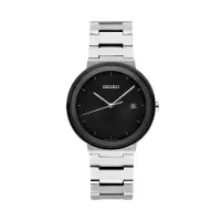 精工(SEIKO) Essentials 时尚商务现代 日历防水 简约气质 石英表 不锈钢40.6 毫米4901016