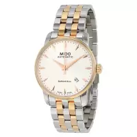 美度(Mido)男士 Baroncelli II 系列不锈钢银色表盘自动机械表 商务休闲 时尚百搭 M86009111