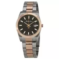 Mathey-Tissot 男士 Rolly I 不锈钢黑色表盘经典简约商务休闲 时尚百搭 运动防水男士腕表H450RN