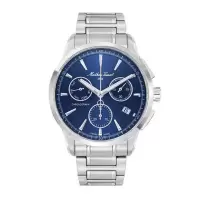 Mathey-Tissot 男士 Lancelot 计时不锈钢蓝色表盘手表商务休闲时尚百搭防水男士腕表H198CHABU