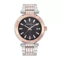 Mathey-Tissot 男士海王星不锈钢黑色表盘手表石英 日历商务休闲 时尚百搭 运动防水男士腕表H912RN