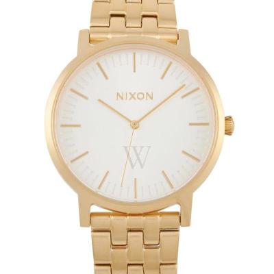 Nixon尼克松男士Porter不锈钢白色表盘手表商务休闲 时尚百搭 运动防水男士腕表A1057-2443-00
