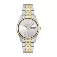 精工(SEIKO) 男士Essentials 不锈钢银色表盘经典简约休闲百搭 石英手表 SUR430 生日礼物
