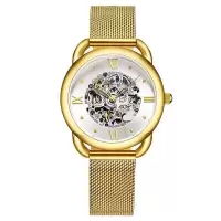 Stuhrling Original施图灵女士 Legacy 不锈钢银色表盘手表自动机械表休闲时尚百搭M15902
