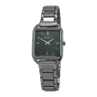 精工SEIKO 女士Essentials 不锈钢绿色表盘手表 石英商务休闲时尚百搭运动防水女士腕表SE-SWR075P1