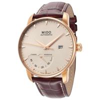 Mido 美度 Baroncelli 系列 男士皮革自动机械手表 舒适流行专柜男子腕表代购M86053118