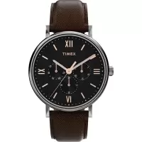 TIMEX 天美时 Southview 男代购简约手表黑色表盘指针显示石英防水时尚百搭 海外代购 41mm