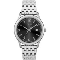 TIMEX 天美时 2024美国代购欧美腕表简约时尚休闲女子黑色表盘指针显示石英 36mm
