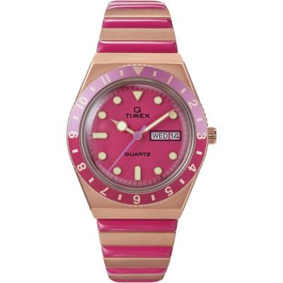 Timex 天美时 女士腕表 T80 36 毫米石英手表 - 玫瑰金色扩展表带粉色表盘 TW2W41600VQ