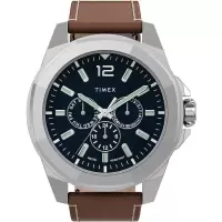 天美时 TIMEX Essex Avenue 时尚经典海外购男欧美腕表绿色表盘指针显示舒适百搭 44mm
