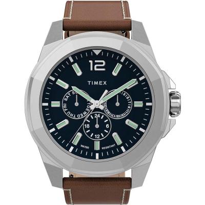 天美时 TIMEX Essex Avenue 时尚经典海外购男欧美腕表绿色表盘指针显示舒适百搭 44mm