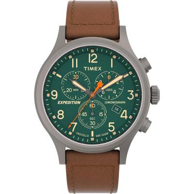 天美时 TIMEX Expedition Scout 计时码表代购欧美腕表24新款男子绿色表盘指针显示石英防水