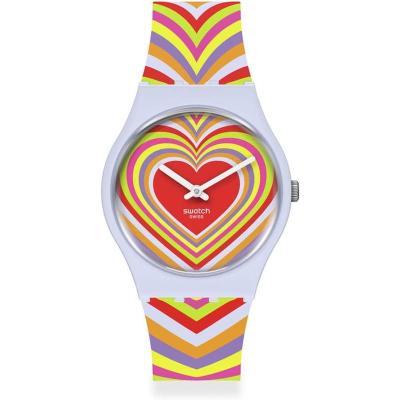 Swatch 斯沃琪 男手表瑞士腕表时尚潮流陶瓷石英表红色爱心美国代购 B0BB3B3D3Z