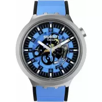 斯沃琪 Swatch 手表海外代购舒适男款专柜石英镂空腕表 个性潮流 日常通勤 47mm SB07S106