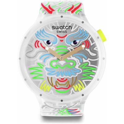 斯沃琪 Swatch 男子24年通用休闲透明生物源石英手表美国代购专柜生物系列腕表 B0CQPKW99G