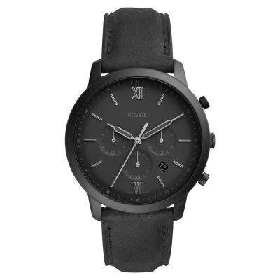 Fossil 化石 新款男表 NEUTRA 三眼计时日历商务运动休闲皮带防水石英表送男友黑色 正品代购