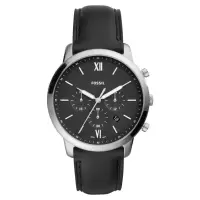 Fossil 化石 男表 NEUTRA 系列三眼计时日历 潮流时尚皮带防水石英腕表 44mm
