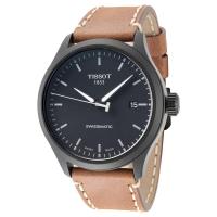 TISSOT 天梭 瑞士手表 Gent XL 系列男士自动机械表 夜光黑盘日历防水腕表 T1164073605101