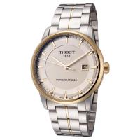 天梭 TISSOT 正品男表腕表春夏新款银色钢带简约盘自动机械手表 全球购 T0864072226100