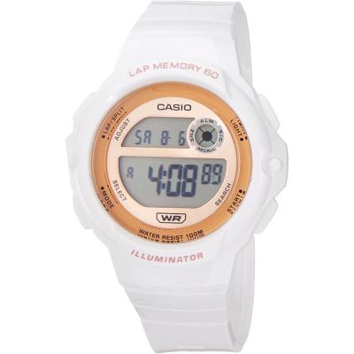 卡西欧(CASIO)24新款女士腕表经典多功能手表时尚石英表圆形表盘白色送女友 LWS-1200H-7A1VCF
