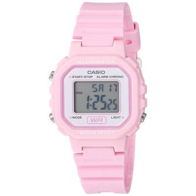 卡西欧(CASIO)女士石英表 LA20WH系列 数显小方表自动日历LED灯闹钟学生手表 LA-20WH-4A1CF