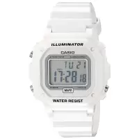 卡西欧(CASIO)男士手表时尚百搭数显LED灯每日闹钟多功能休闲运动防水表 F108WHC-7BCF