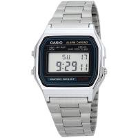 卡西欧(CASIO)男士腕表A158WA-1 经典小方块百搭时尚秒表闹钟报时运动学生 A158WA-1