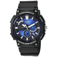 卡西欧(CASIO)腕表美国正品代购男款Buckle时尚百搭黑色蓝色石英防水 MCW-200H-2AVCF