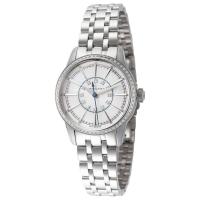 汉米尔顿Hamilton瑞士女表美国经典系列时尚优雅镶钻时标白色珍珠贝母盘钢带石英表