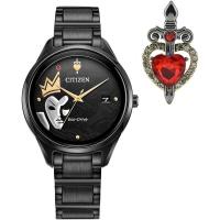 西铁城(CITIZEN)迪士尼石英手表套装女款水晶表针优雅时尚防水防刮金属表带