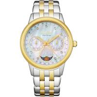 正品代购Citizen西铁城女时尚经典复古镶钻表盘手表FD0004-51D