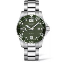 浪琴(LONGINES)瑞士自动机械表男款陶瓷不锈钢腕表41mm绿盘防水腕表