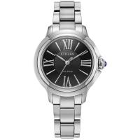 西铁城(CITIZEN)女士石英腕表经典时尚商务防水不锈钢链带手表