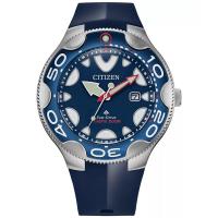 西铁城(CITIZEN)光动能潜水手表男款Promaster蓝橡胶表带46mm防水200米三针石英