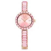 施华洛世奇(SWAROVSKI)女士石英表水晶镶钻玫瑰金腕表时尚优雅防水耐用多功能手表