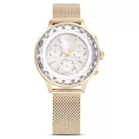 施华洛世奇(SWAROVSKI)女士石英腕表镀金镶钻奢华运动时尚多功能防水手表