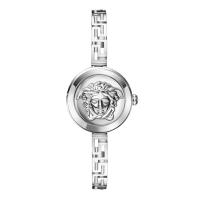 范思哲(Versace)女士石英腕表时尚银色太阳纹表盘精钢表带30米防水代购正品