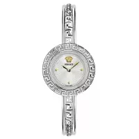 范思哲(Versace)女士石英表银色表盘瑞士机芯蓝宝石表镜防水不锈钢手镯表