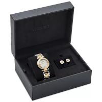 范思哲(Versace)瑞士石英女表白盘蓝宝石镜面不锈钢链带防水珠宝级奢华手表