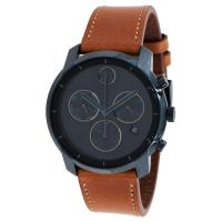 摩凡陀(MOVADO)瑞士工艺石英表男款商务防水计时手表不锈钢表壳皮质表带3600476