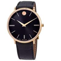 摩凡陀(MOVADO)男士石英手表瑞士工艺不锈钢表壳皮质表带防水商务休闲手表