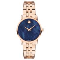 摩凡陀(MOVADO)瑞士工艺石英女表不锈钢表壳防水30米Movado博物馆系列手表