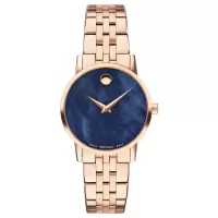 摩凡陀(MOVADO)瑞士工艺石英女表不锈钢表壳防水30米Movado博物馆系列手表