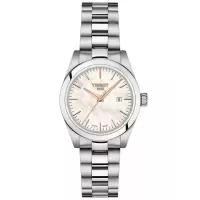 天梭(TISSOT)瑞士原装石英女表珍珠母贝镶钻三眼防水质保新款经典腕表代购正品腕表经典款