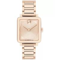 Movado摩凡陀石英腕表女款瑞士机芯离子镀玫瑰金方形女士手表26mm