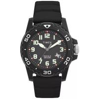 天美时(Timex)男款石英表防水50米夜光指针硅胶表带户外运动手表