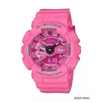 卡西欧(CASIO)女士石英手表防水200米多功能运动休闲粉色树脂表带表壳