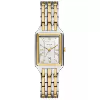 FOSSIL女士石英表银色表盘三指针日历不锈钢防水运动手表代购正品时尚腕表