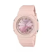 卡西欧(CASIO)中性石英表46mm粉色树脂表壳防水200米多功能运动手表